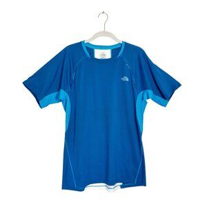 The North Face Men's Flight Series Short Sleeve Shirt in Blue/White - Sz M